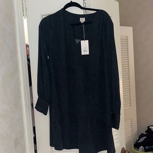 A New Day NWT black and green snake print work dress